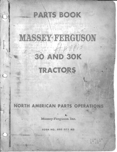 Massey harris 30 and 30k tractor parts manual 690072m3. - Boyds plush animals collectors value guide the boyds collection.