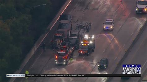 Massive backup on I-80/94 in Northwest Indiana due to semi crash