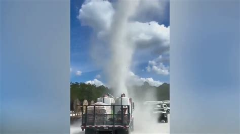 Massive dust devil strikes Florida work site