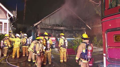 Massive fire guts Los Angeles home leaving 1 dead, 2 critical