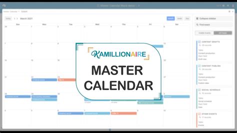 Master Calendar App Launch Demo YouTube