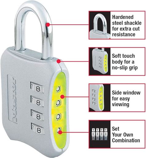 Master Lock 653D Set Your Own Combination Padlock 1 Pack Assorted