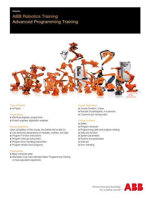 Master Robotics with ABB Robotics Training Manuals: Unlocking Precision and Productivity**