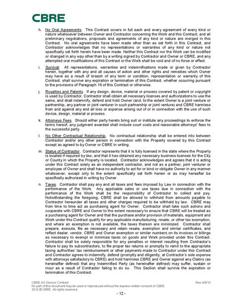 Master Sub Management Agreement by Commonwealth REIT