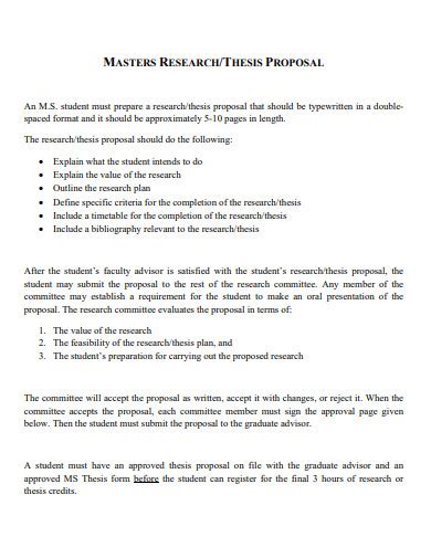 Master Thesis Proposal Sample Dissertation Example Psychology Masters