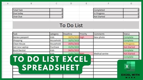 Master Your Tasks The Ultimate 2023 Excel ToDo List Guide