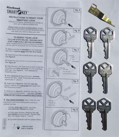 SmartKey Security™ re-key technology is compatible with Kwikset (KW1) keyway. Comes with 2 keys. Latch is 20 minute fire rated with round corner face. ANSI/BHMA grade 2 certified. Latch has adjustable backset 2-3/8" to 2-3/4" to fit all standard door preparations. Includes round deadbolt strike.. 