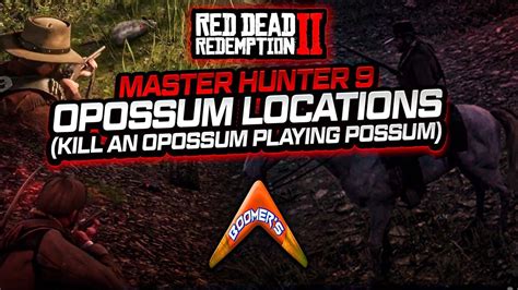 Master hunter 9 rdr2. RDR2 - Completing the Master Hunter 9 Challenge in Read Dead Redemption 2. This one requires you to kill an opossum playing possum. I've included 4 locations... 