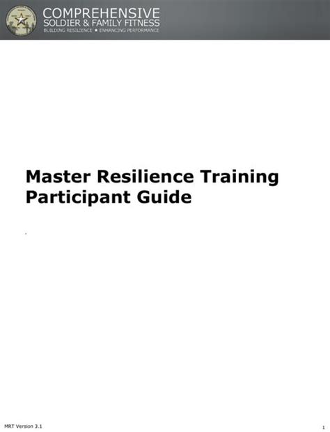 Master resilience training participant guide publication. - Planung und steuerung des serienanlaufs kompleser produkte.