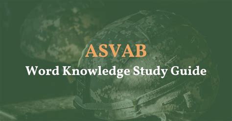 Master the ASVAB Word Knowledge Test with Online Courses