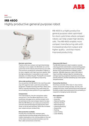 Master the Art of ABB IRB 4600 Maintenance with our Comprehensive Manual