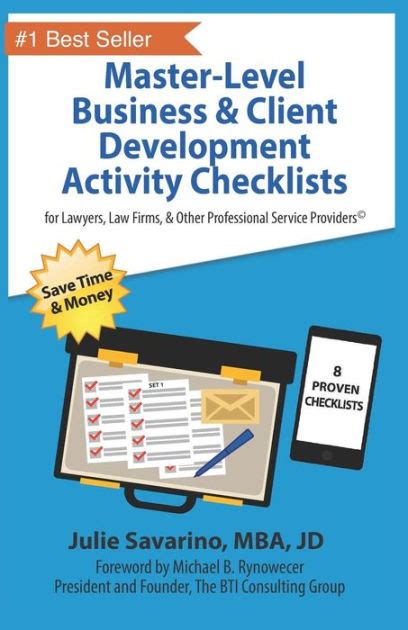 Full Download Masterlevel Business  Client Development Activity Checklists  Set 1 For Lawyers Law Firms And Other Professional Services Providers Masterlevel Business Development Activity Checklists By Julie Savarino
