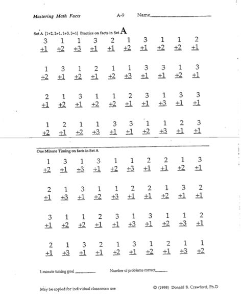 Mastering Math Facts Math Addition Worksheets Math Subtraction Worksheets Rocket Math