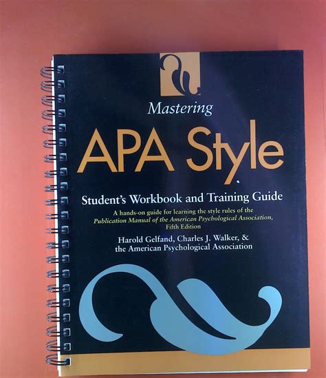 Mastering apa style students workbook and training guide. - Adoración esencial un manual para líderes.