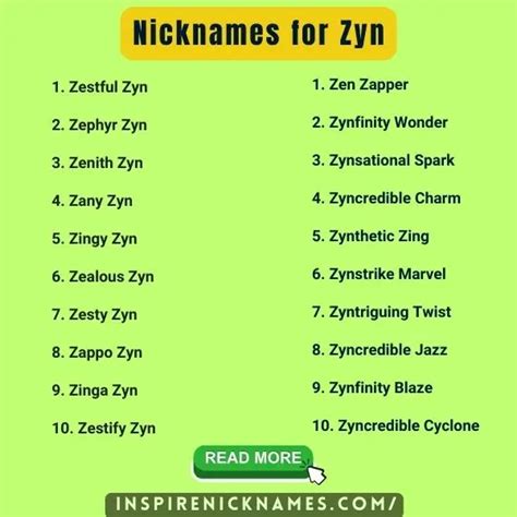 Mastering the Art of Zyn: Explore the Enriching World of Nicknames