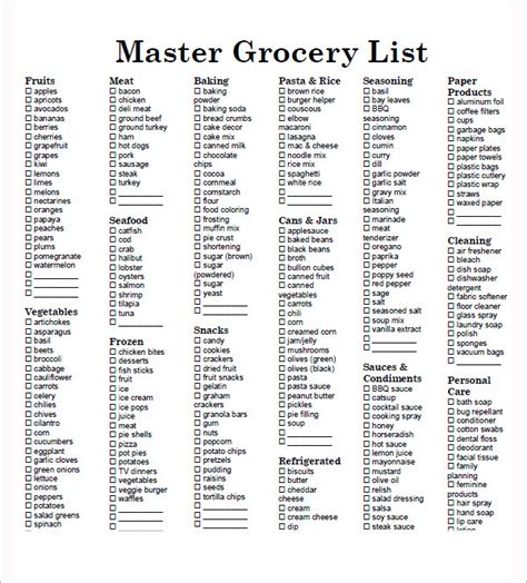 Masters 25 Price List