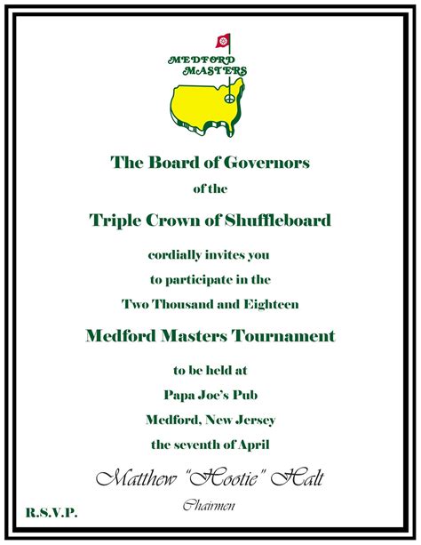Masters Invitation Template Free