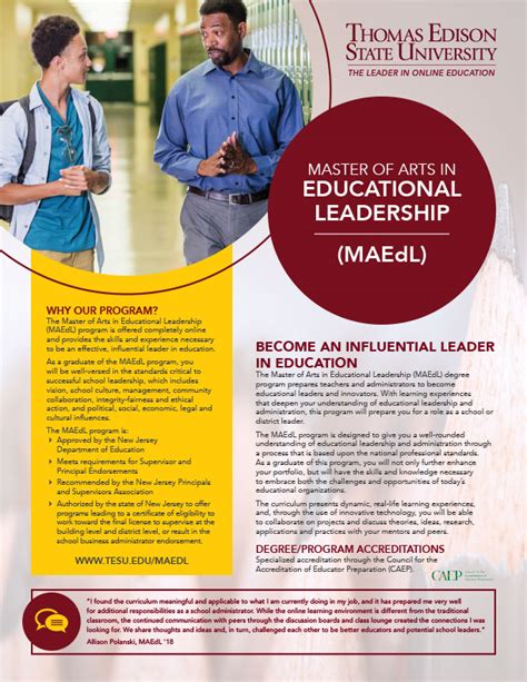The Master of Education is designed for educators who wish t