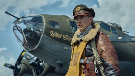 Masters of the air review. January 24, 2024. Austin Butler in 'Masters of the Air.'. Robert Viglasky/Apple TV+. In one episode of the new World War II epic Masters of the Air, a character collapses from exhaustion and ... 