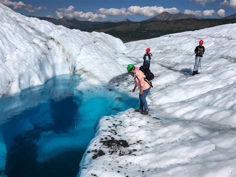 This full-day tour takes you to the terminus of Matanuska Glacier, where you will meet with a knowledgeable guide who will follow you on a memorable experience you won’t forget. Walk across the glacier as your guide teaches you about the many amazing features and natural history. Take spectacular photos along the way with the ice of the .... 