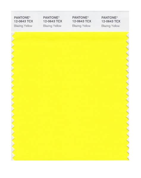 Match of Pantone™ 12-0643 TPX Blazing Yellow