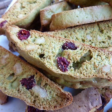 Matcha Tea Biscuits with Cranberries and Walnuts