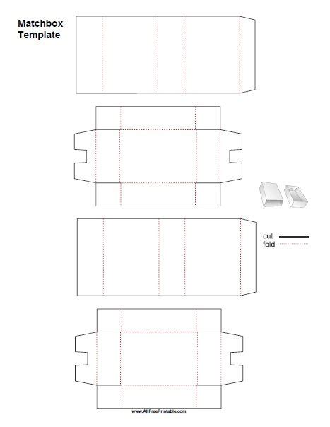 Matchbox Pattern diy Matchbox Printable Box Template 3