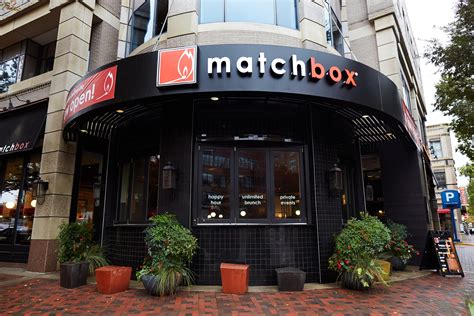 Matchbox restaurant. Gourmet wood-fired gourmet pizzas, burgers, spirits + more in an modern industrial setting. Happy... 11720 W Broad St, Henrico, VA 23233-1005 