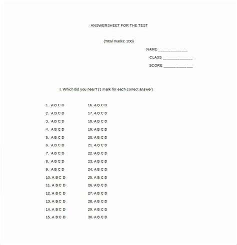 Matching Test Template Microsoft Word Addictionary