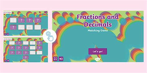 Matching decimals and fractions game.  has 3 different levels and suitable for us...