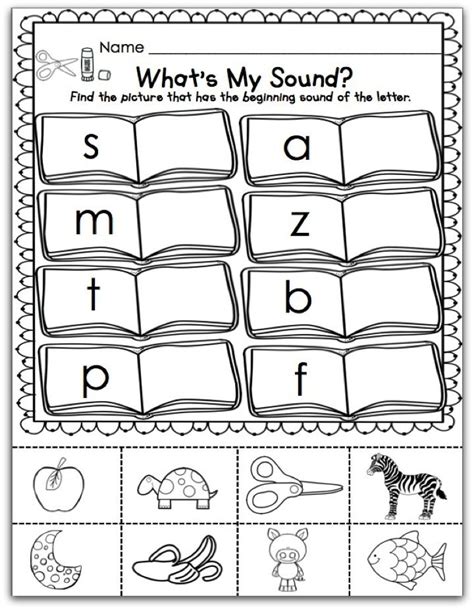 Matching picture to sound. KidsBlog Pinterest Kindergarten