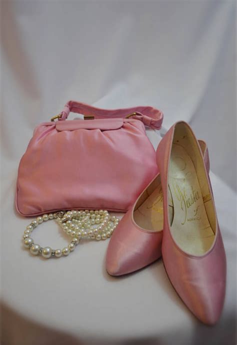 Matching shoes and purse. 1970s 80s Blue Cone Heel Shoes PLUS Matching Purse Hofheimer's Showoffs Size 8N Original Retail Box (216) $ 40.00. Add to Favorites Vintage Retro Glamor Classy Ladies Satin Pink Pumps and Matching Purse Set by Abracadabra - Size 10M. **FREE Shipping** (234) $ 120.00. FREE shipping Add to Favorites Vintage Tapestry Purse and Shoes Set, … 