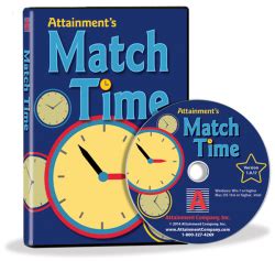  A program for students of any age to learn time concepts. MatchTime™ App features a programmed learning approach for students who struggle with time concepts. Four progressively difficult levels provide sequences of multiple choice exercises. Students simply find the clock that matches the large sample clock in. 