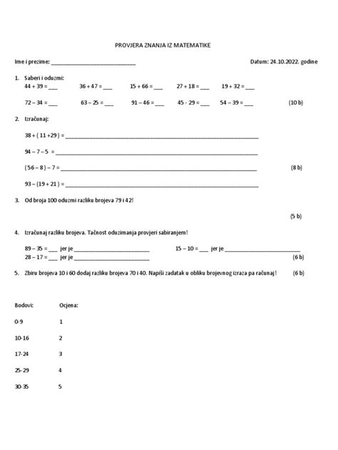 Matematika klasa 3 pdf.  Testet jan&euml; p&euml;rgatitur nga m&euml;suesja e ...