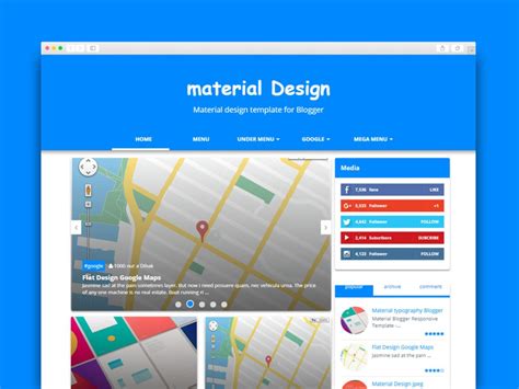 Material Design Blogger Template Blogspot Templates 2021