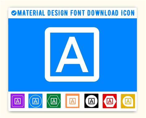 Material Design Font Download Icon (Alphabet) Material UI Font