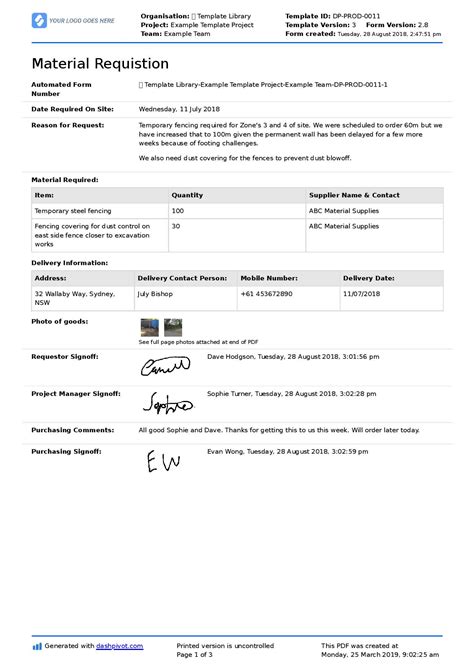 Material Request Form Template Smarter Than Excel or Word