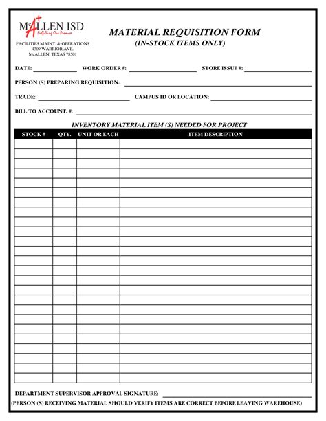 Material Requisition