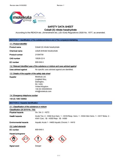 Material Safety Data Sheet.pdf Toxicity Personal Protective