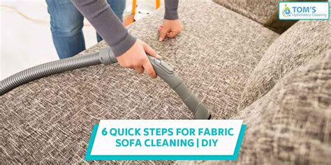 Material couch cleaner. In these cases, you can safely use soap, detergent and water to clean it. If you’re cleaning a microsuede sofa that’s only lightly soiled, you’ll want to: Vacuum or brush first to remove loose debris. Lightly spray it with warm water. Don’t wipe – instead, lightly dab to moisten your sofa. If the stain persists, repeat with sudsy water. 