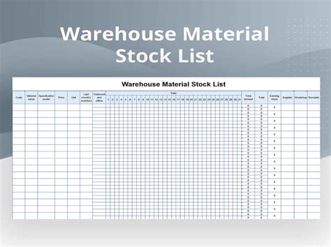 Material stock list. Things To Know About Material stock list. 
