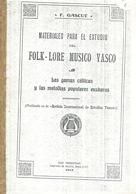 Materiales para el estudio del folk lore músico vasco. - Manuale internazionale delle parti di workstar.