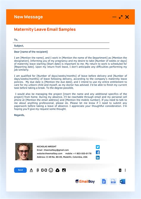 Maternity leave email samples 5+ Examples To Try