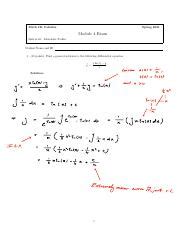 View Module2ExamSol.pdf from MATH 1B at University of California, Berkeley. Math 1B: Calculus Spring 2021 Module 2 Exam Instructor: Alexander Paulin Student Name and ID : 1.. 
