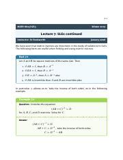 Math 1zc3 Lecture Notes Winter 19 Lecture 13 Horse Length