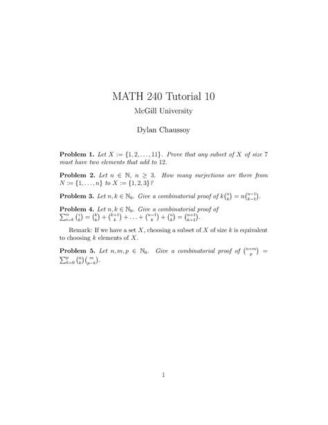 Math 240 mcgill.  Therefore, all students must understand the meaning and consequences of ch...