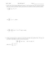 Math 308 Differential Equations