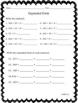 Math 4th Grade Expanded Form Worksheets Thekidsworksheet