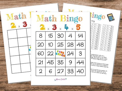 Math Bingo 2 3 4 and 5 Multiplication Learning Game Etsy España