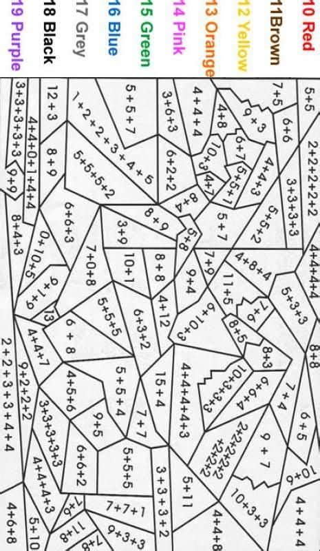 Math Color By Number